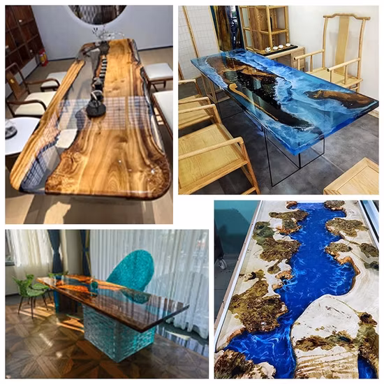 Заводская цена Эпоксидная смола для литья под глубокую заливку эпоксидной смолы 2: 1 для форм, столов для литья из художественной смолы